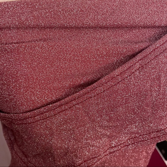 Rose Glitter One Shoulder Maxi Dress - Picture 3 of 4